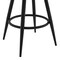 Armen Living Gabriele 30" Gray Faux Leather and Black Metal Swivel Bar Stool LCGBBABLGR30 - alternate 2